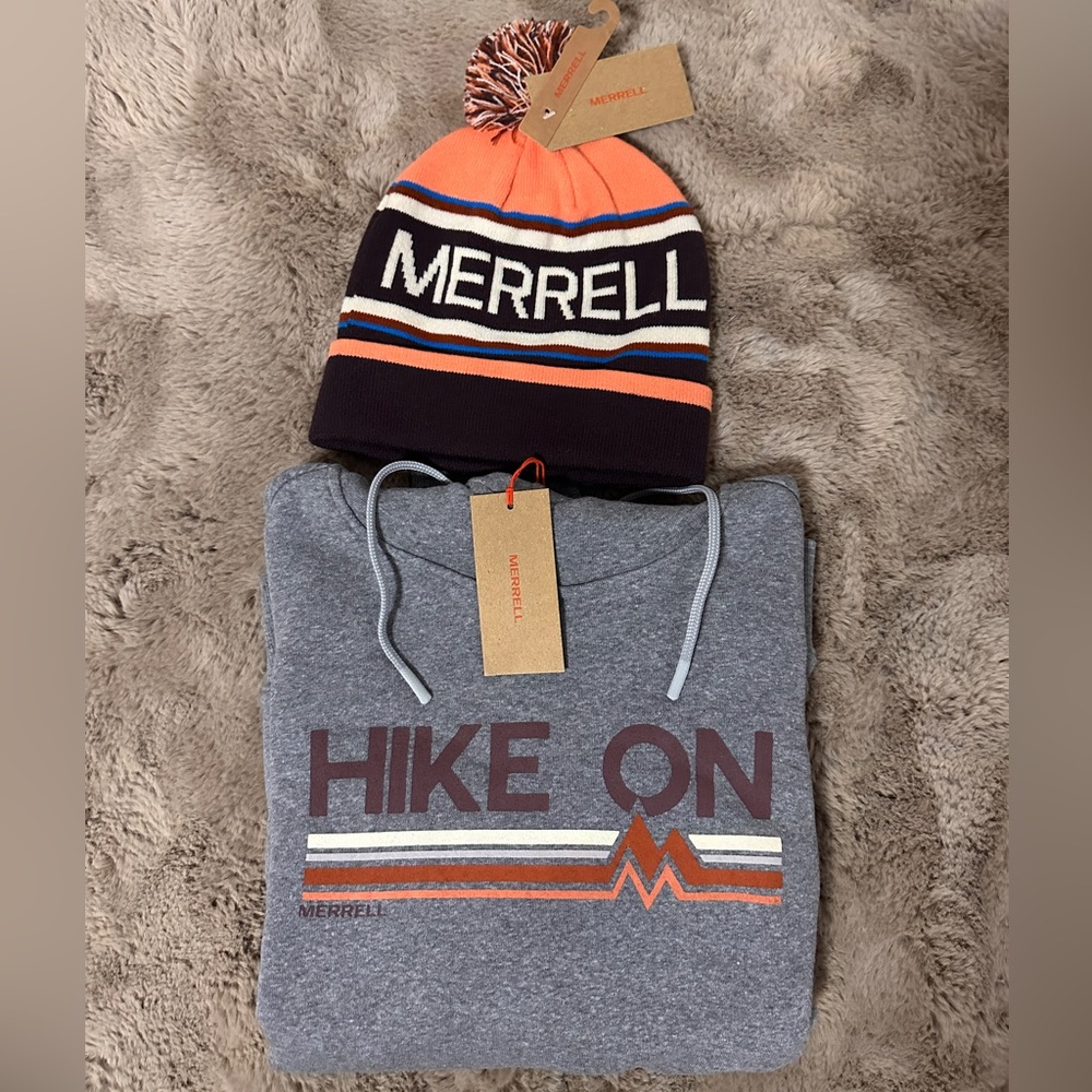 Merrell Pom Hat and Sweatshirt set